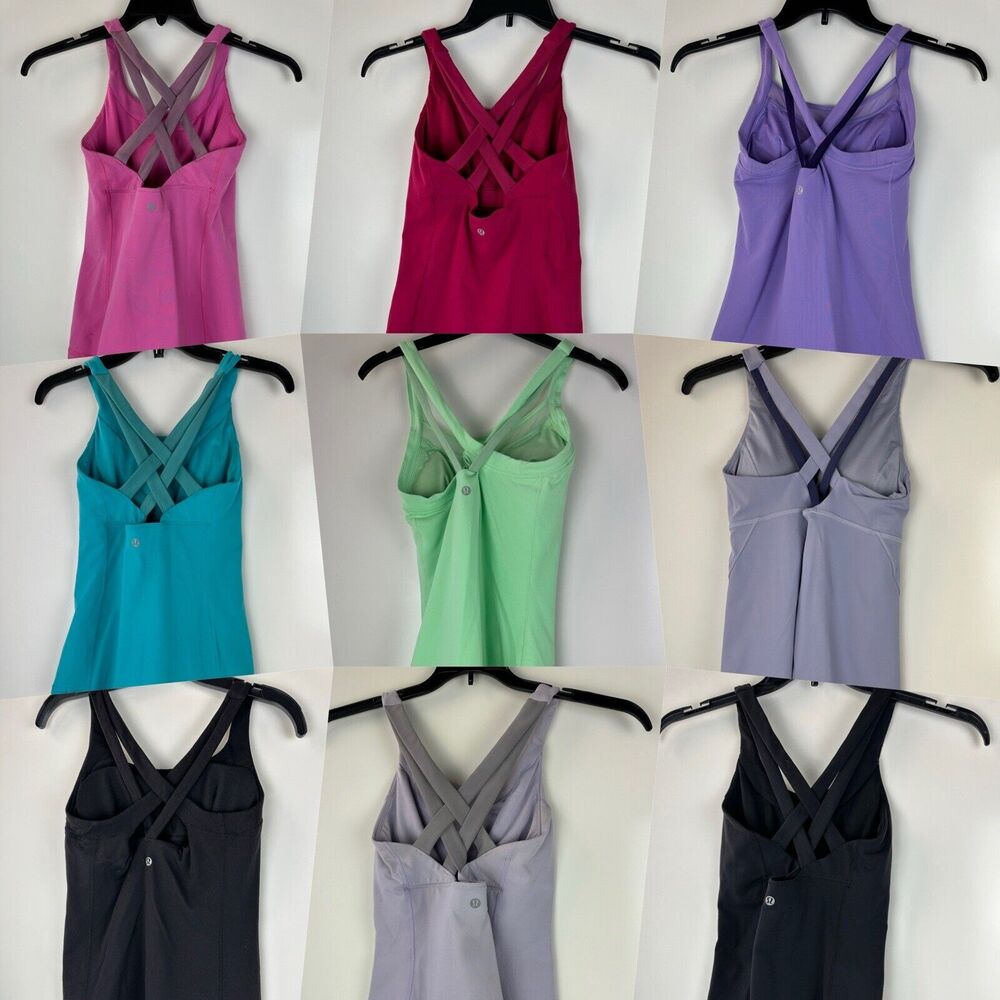 Lululemon Huge Bundle Lot Of 9 Sleeveless Work Out Tank Tops Womens Size 6 *Flaw - Picture 2 of 16